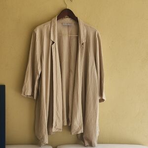 Avenue Studio Oversize Cream Open Front Cardigan